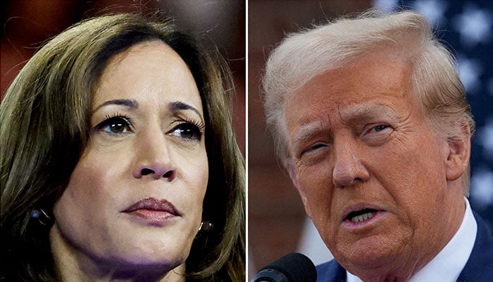 US Vice President Kamala Harris in Milwaukee, Wisconsin, US August 20, 2024 and former US President Donald Trump in Bedminster, New Jersey, US, August 15, 2024 are seen in a combination of file photographs. — Reuters