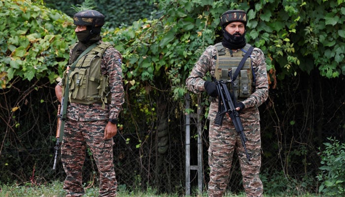 A representational image shows Indian security personnel in Srinagar. — Reuters/File