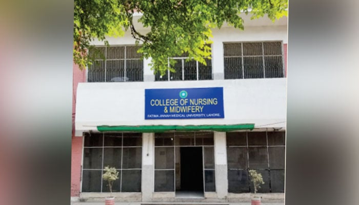 A photograph of the College of Nursing and Midwifery at the Fatima Jinnah Medical University. — Website/Fatima Jinnah Medical University