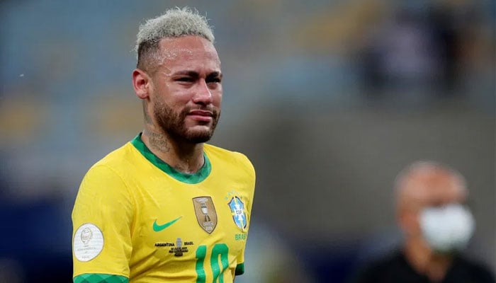 An undated image of Neymar shows him in tears. — Reuters/File