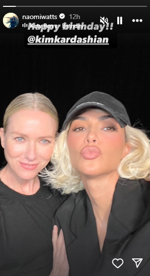 Naomi Watts makes headlines with Kim Kardashian friendship announcement