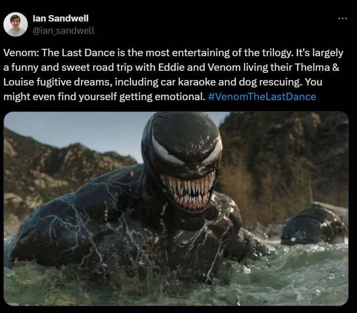 Critics divided over Venom: The Last Dance