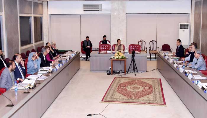 A meeting of the newly constituted Special Parliamentary Committee held to deliberate on name of the next chief justice of Pakistan in Parliament House, Islamabad, October 22, 2024. — X/@NA_Committees