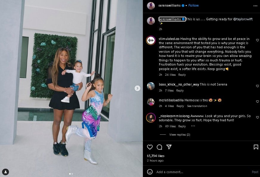 Serena Williams set for Taylor Swifts Eras Tour show with her daughters