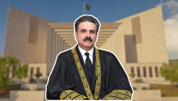 Supreme Court judge Justice Yahya Afridi. — Geo.tv illustration/SC website