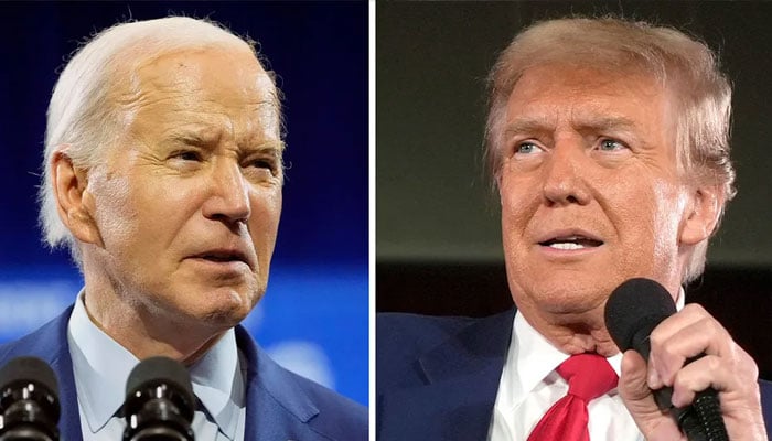 A combo showing US President Joe Biden (left) and Republican presidential candidate Donald Trump. — AFP/File