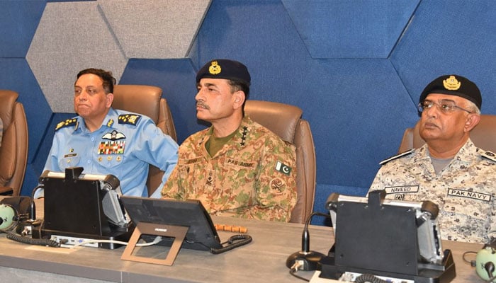 COAS General Syed Asim Munir visits Pakistan Air Force air base for Indus Sheild-2024 in Rawalpindi on October 24, 2024. — ISPR