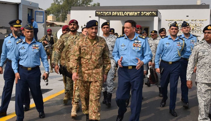 COAS General Syed Asim Munir visits Pakistan Air Force air base for Indus Sheild-2024 in Rawalpindi on October 24, 2024. — ISPR