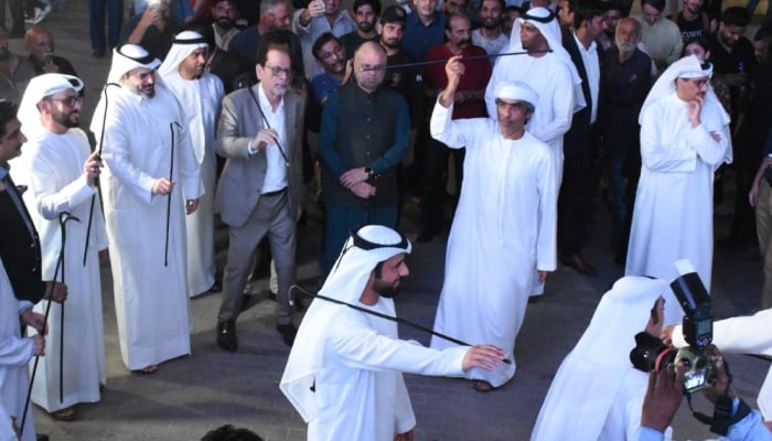 Traditional Arabic dance at the Arts Council of Pakistan in Karachi on October 24, 2024. — ACP