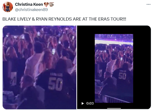 Taylor Swifts pals Blake Lively, Ryan Reynolds support her at Eras Tour