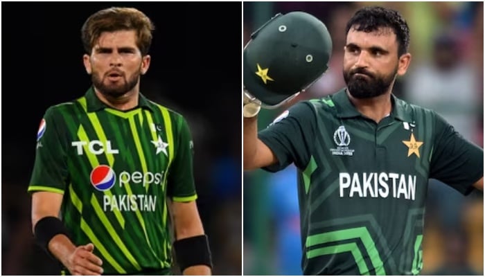 A collage showing Pakistans fast bowler Shaheen Afridi (left) and batter Fakhar Zaman. — AFP/Reuters/File