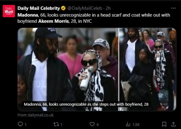 Madonna was spotted along with her family and boyfriend Akeem Morris in New York City