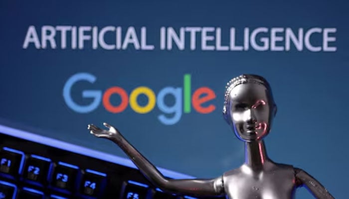 Google logo and AI Artificial Intelligence words are seen in this illustration taken, May 4, 2023. — Reuters