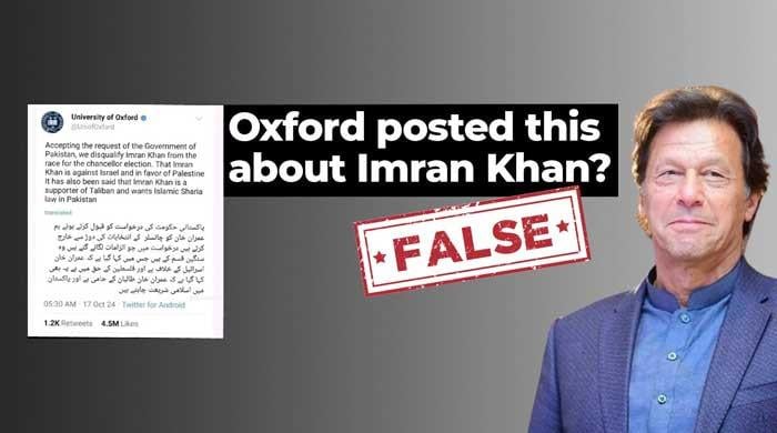 Fact-check: Fabricated post claims Oxford disqualified Imran Khan from Chancellor race due to support for Palestine