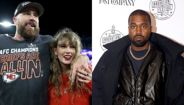 Photo: Kanye West copying Taylor Swift, Travis Kelces business plan?