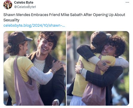 Shawn Mendes shares a sweet moment with Mike Sabath after revealing his identity