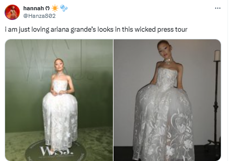 Ariana Grandes slim look in Glinda gown raises health concern pre-Wicked