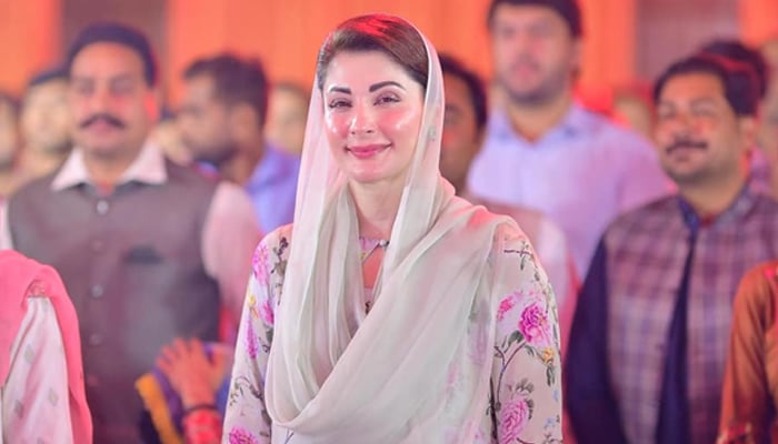 Punjab Chief Minister Maryam Nawaz gestures during an event in Lahore, on October 30, 2024. — Facebook/@TheMaryamNSharif