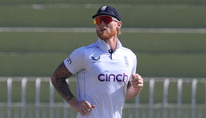 Englands Test cricket captain Ben Stokes during the third Test against Pakistan at the Rawalpindi Cricket Stadium on October 25, 2024. — Reuters