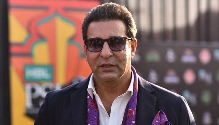 Wasim Akram at the PSL draft ahead of the 2023 edition, PSL 2023, Karachi, December 15, 2022. — PCB