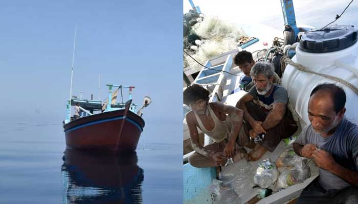 Pakistan Navy Ship Zulfiquar rescues Iranian fishing dhow with 23 fishermen onboard, October 31, 2024. — DGPR Pakistan Navy