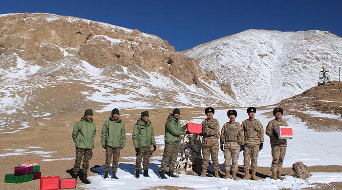 Indian and Chinese troops gift sweets at contested border