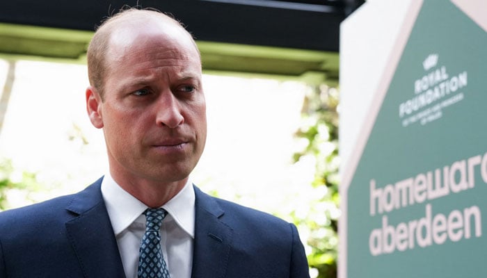 Prince William shows signs of tension as he mentions Harrys name first time in years