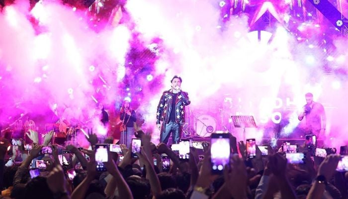 Singer Ali Zafar pictured during his concert at the Suwaidi Park in Riyadh on October 31, 2024. — Instagram/@ali_zafar