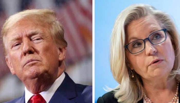 Combined images show former US president Donald Trump (left) and Republican politician Liz Cheney. — Reuters/File