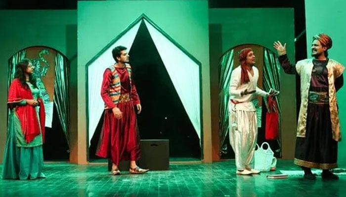 Actors performing at the ongoing World Culture Festival at Arts Council of Pakistan in Karachi on October 31, 2024. — ACP