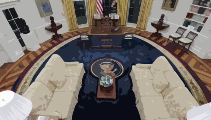 A general view shows the Oval Office at the White House in Washington. — Geo.tv illustration via Reuters