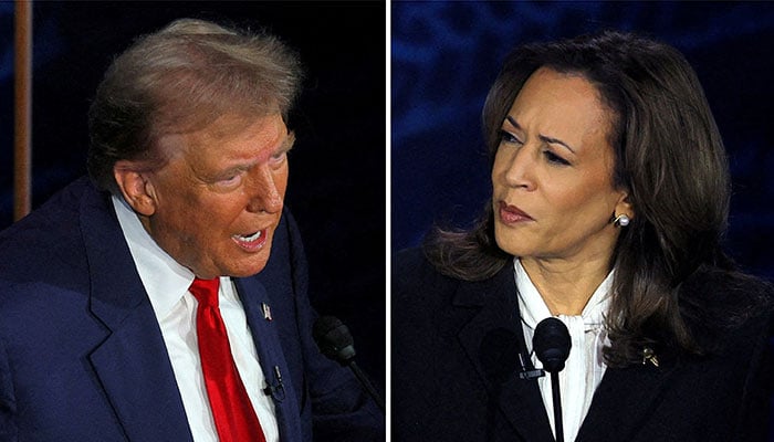 Donald Trump and Democratic presidential Kamala Harris take part in a presidential debate hosted by ABC in Philadelphia, Pennsylvania, US, September 10, 2024. — Reuters