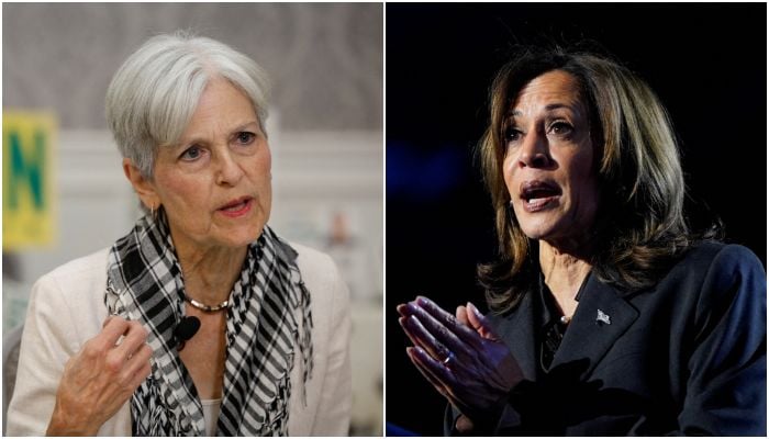 A collage of Green party candidate Jill Stein and US VP Kamala Harriss undated pictures.  — Reuters.