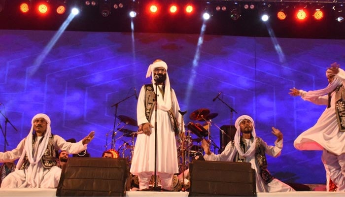 Performers at the concluding ceremony of Arts Council of Pakistans World Culture Festival on November 2, 2024 at YMCA Park in Karachi. — ACP