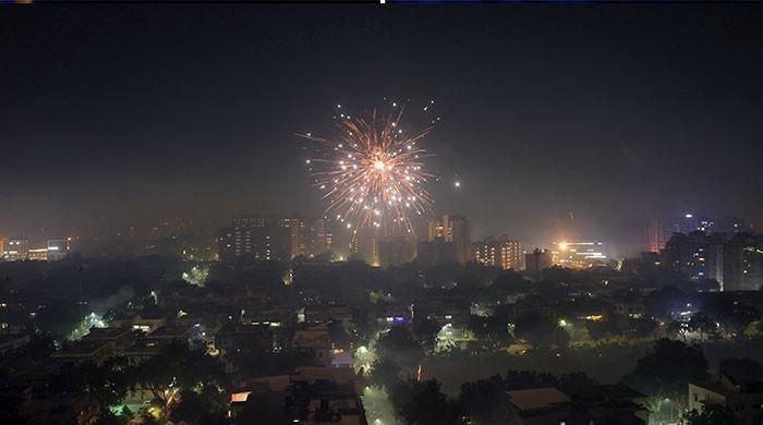 Despite the ban, firecrackers are set off across India on the occasion of Diwali

 – Newsad