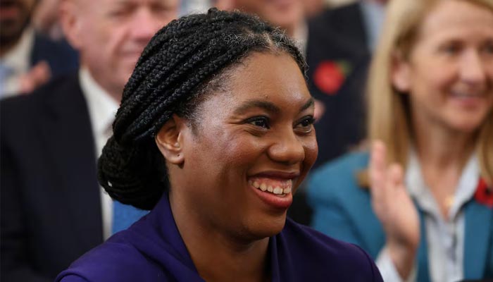 Kemi Badenoch reacts to being elected as new leader of the Conservative Party in London on November 2, 2024. — Reuters