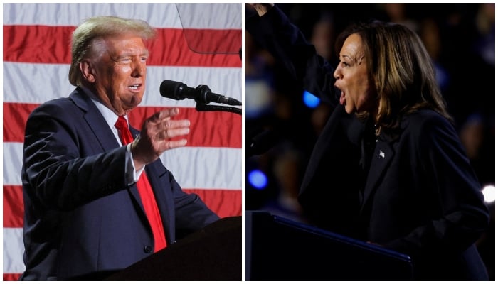 A combination of images showing former US president Donald Trump (left) and Vice President Kamala Harris. — Reuters/Files