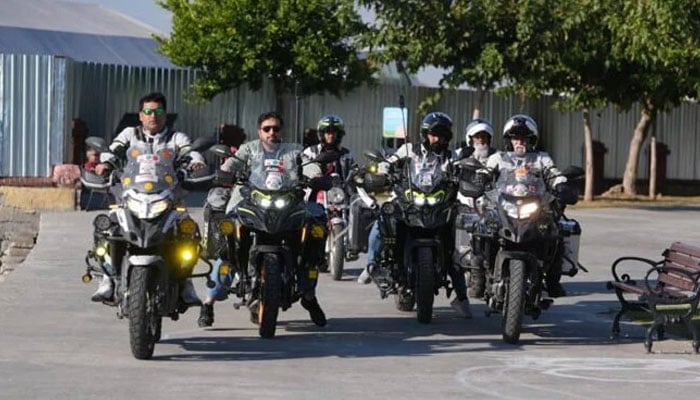 Pakistani bikers group-led by Mukaram Tareen reach Istanbul on November 3, 2024. — APP