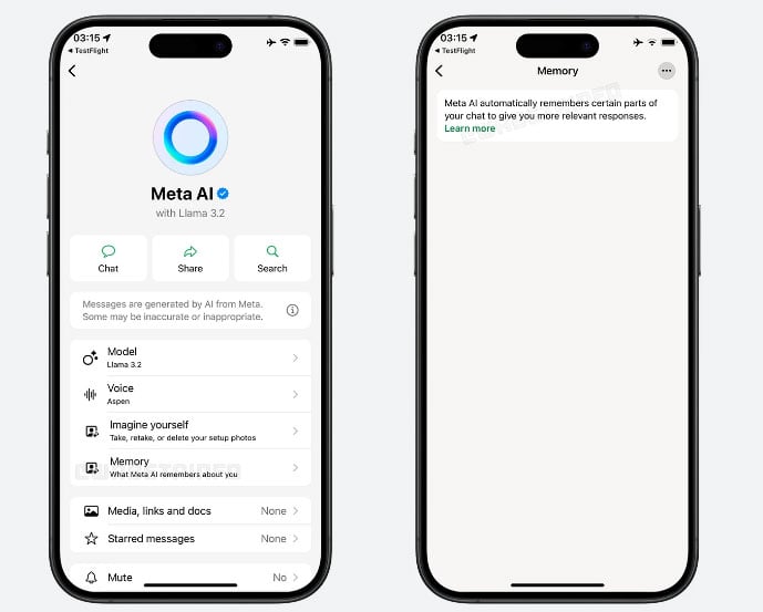 WhatsApp rolling out new chat memory feature for Meta AI