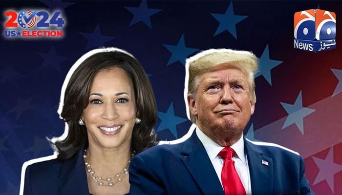 US Vice President Kamala Harris (left) and former US president Donald Trump. — Geo News