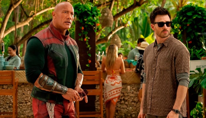 Dwayne Johnson gushes over very funny co-star Chris Evans