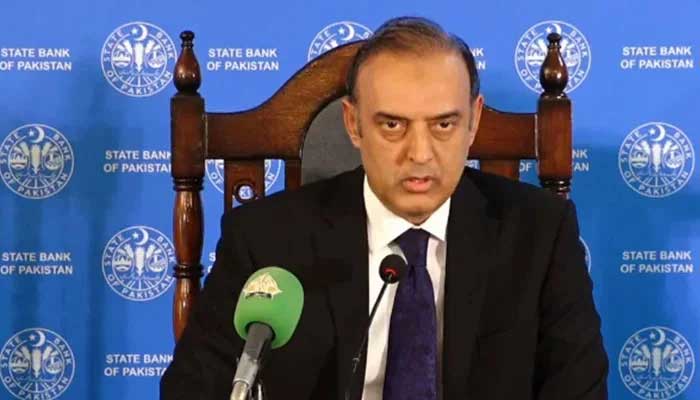 SBP Governor Jameel Ahmad addressing a press conference in Karachi on January 29, 2024, in this still taken from a video. — Facebook/@StateBankofPakistanPakistan