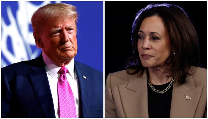 A combination of images showing former US president and Republican presidential candidate Donald Trump (left) and Vice President and Democratic presidential candidate Kamala Harris. — Reuters/Files