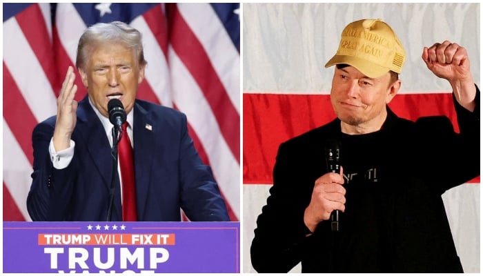 A combination of images showing Republican US presidential candidate Donald Trump (left) and Tesla CEO and SpaceX owner Elon Musk. — Reuters/Files