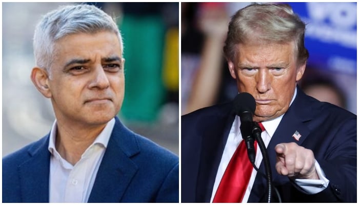 London Mayor Sadiq Khan (left) and US President Donald Trump in these undated photos. — Reuters