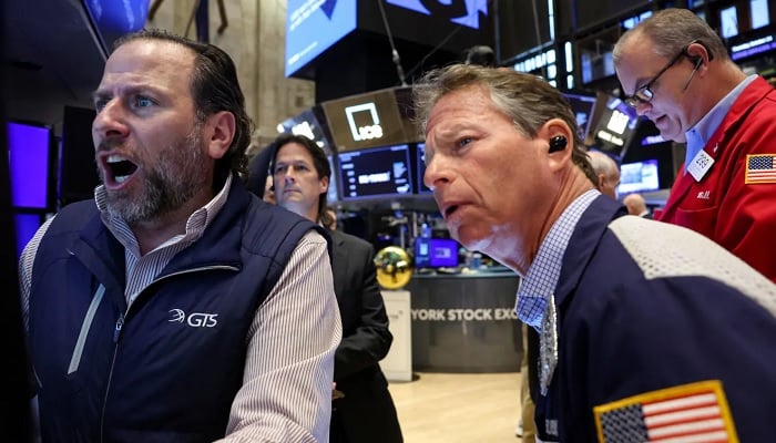 Traders work on the floor at the New York Stock Exchange on Oct. 24, 2024.— Reuters