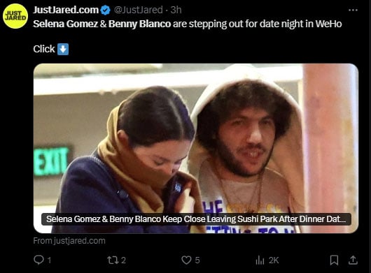 Selena Gomez and Benny Blanco started dating in 2023