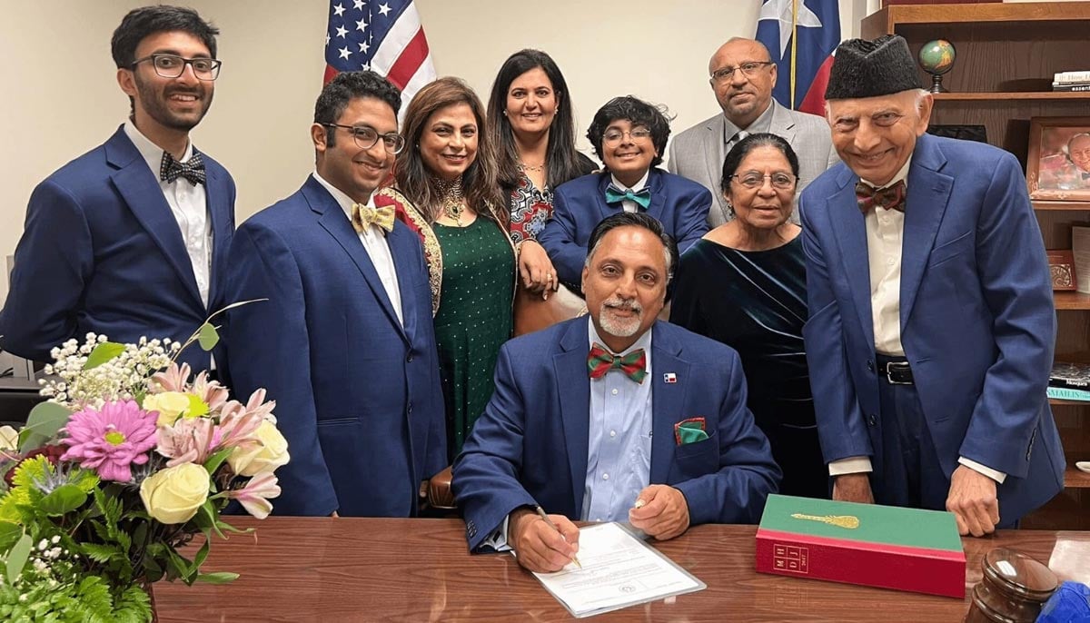 An undated image shows Pakistani-American Democrat Dr Suleman Lalani (centre). — Reporter