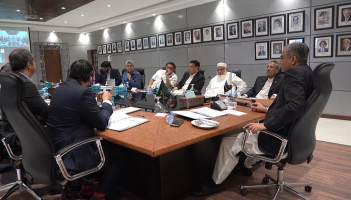 PCB Chairman Mohsin Naqvi chairing a Board of Governors 75th meeting on Saturday, November 9, 2024. — PCB