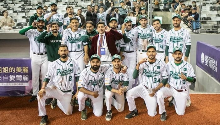 This file photo shows Pakistan baseball team. — Reporter